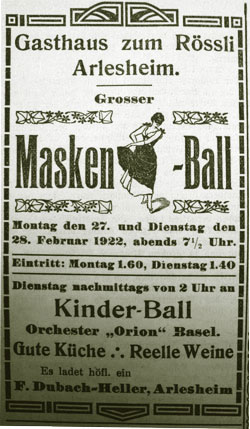 Maskenball in Arlesheim Maskenball in Arlesheim